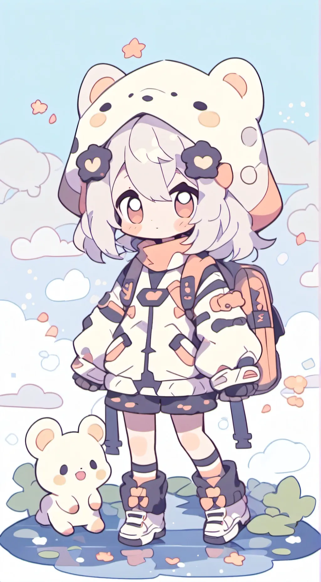 ai character: part2 fine her cat background