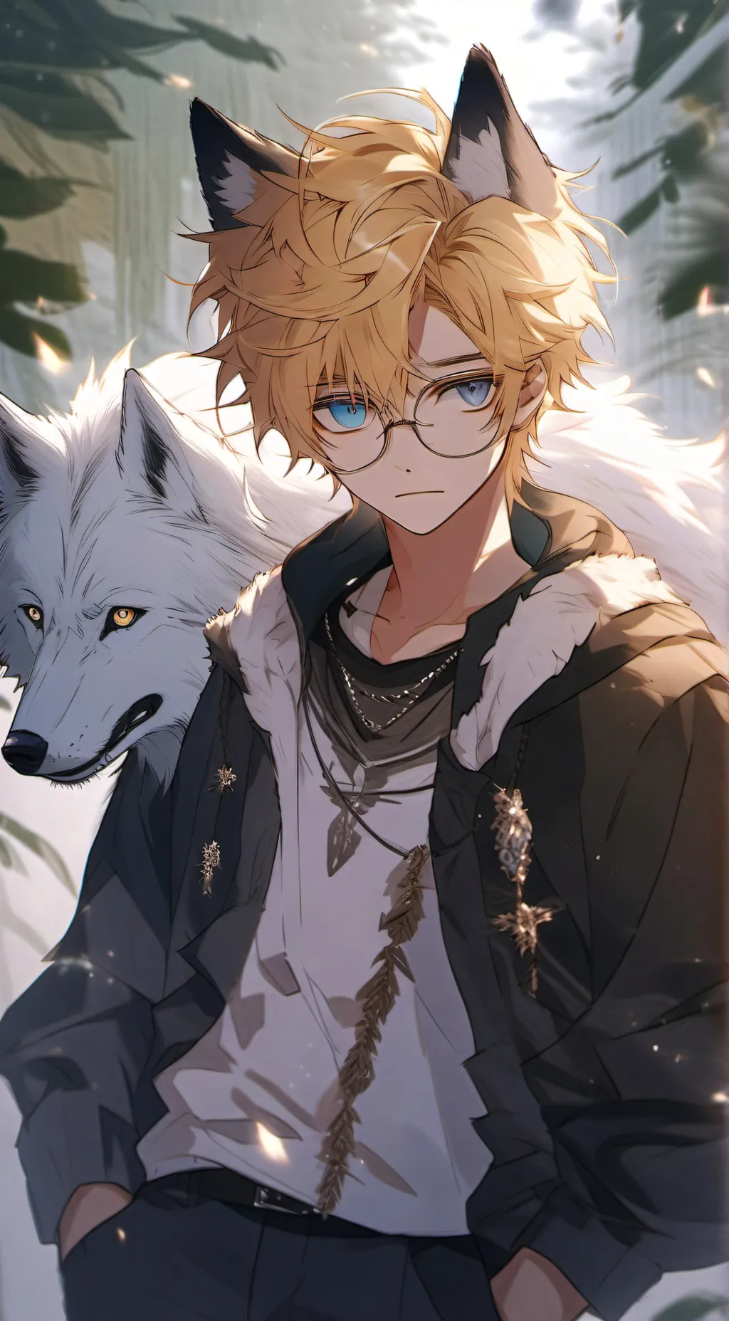 ai character: 💙🐺Felix🐺💙 background