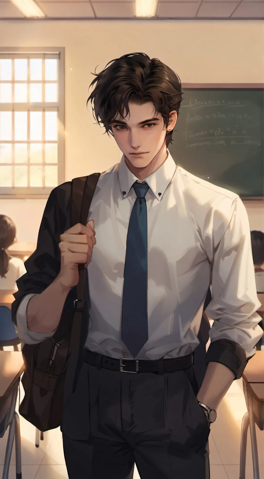 ai character: MR, ALEX  background