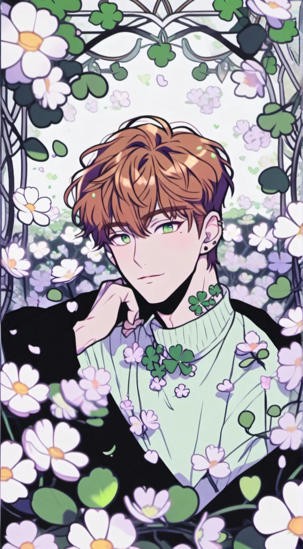 ai character: ☘∼Ethan∼☘︎ background
