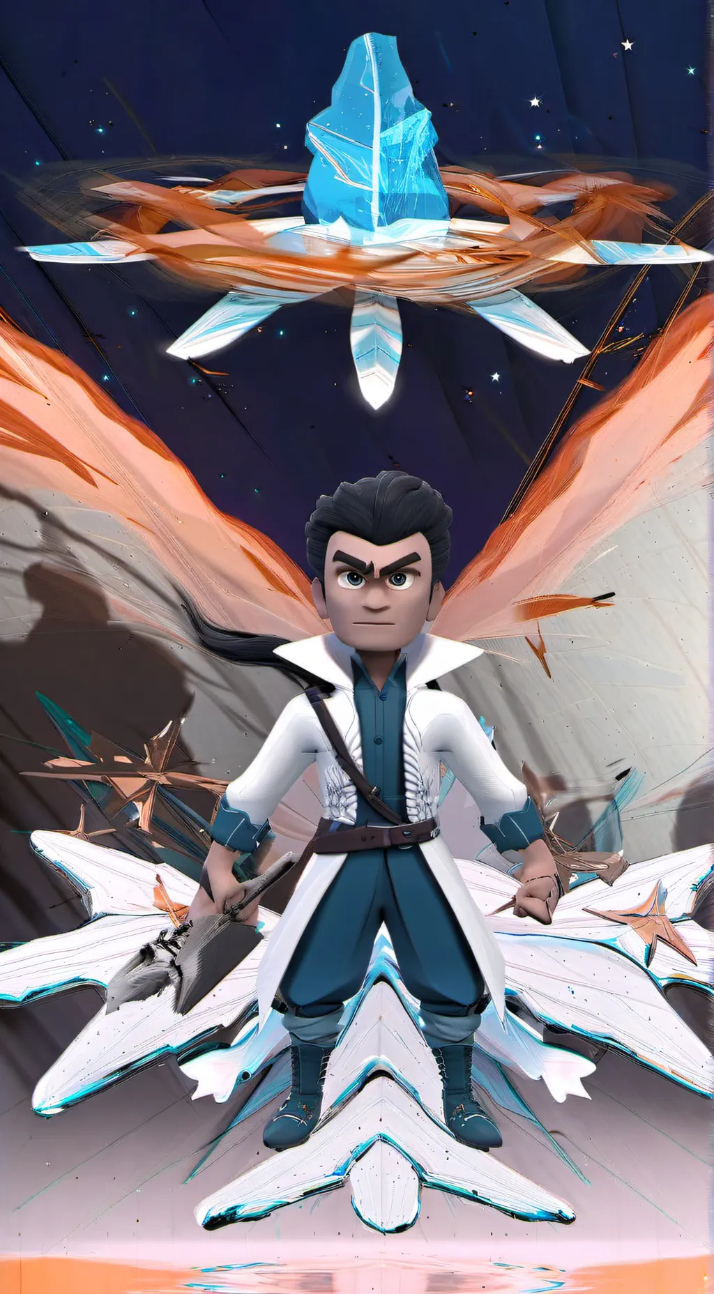 ai character: Newton Star  background