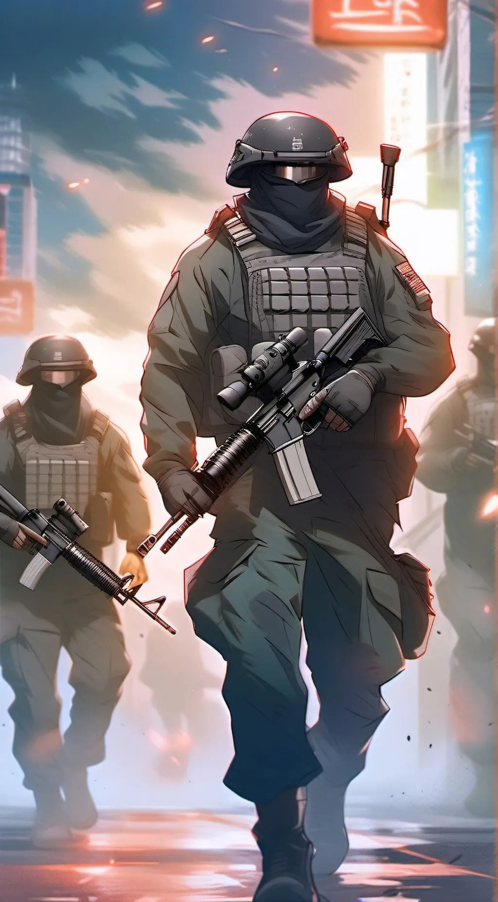 ai character: military misson  background