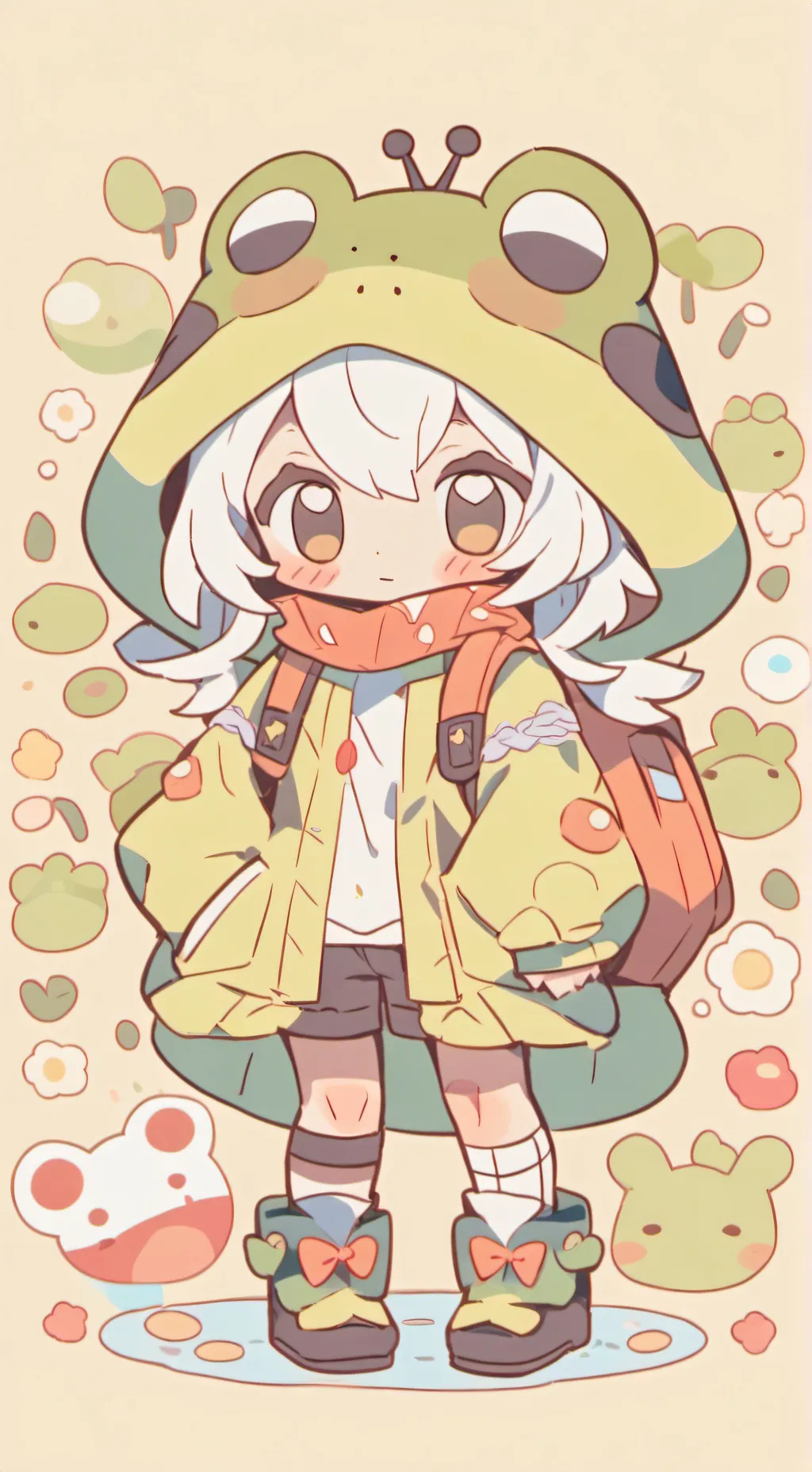 ai character: Froggy  background