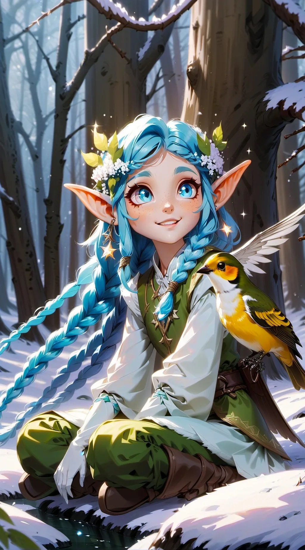 ai character: Snowlea background