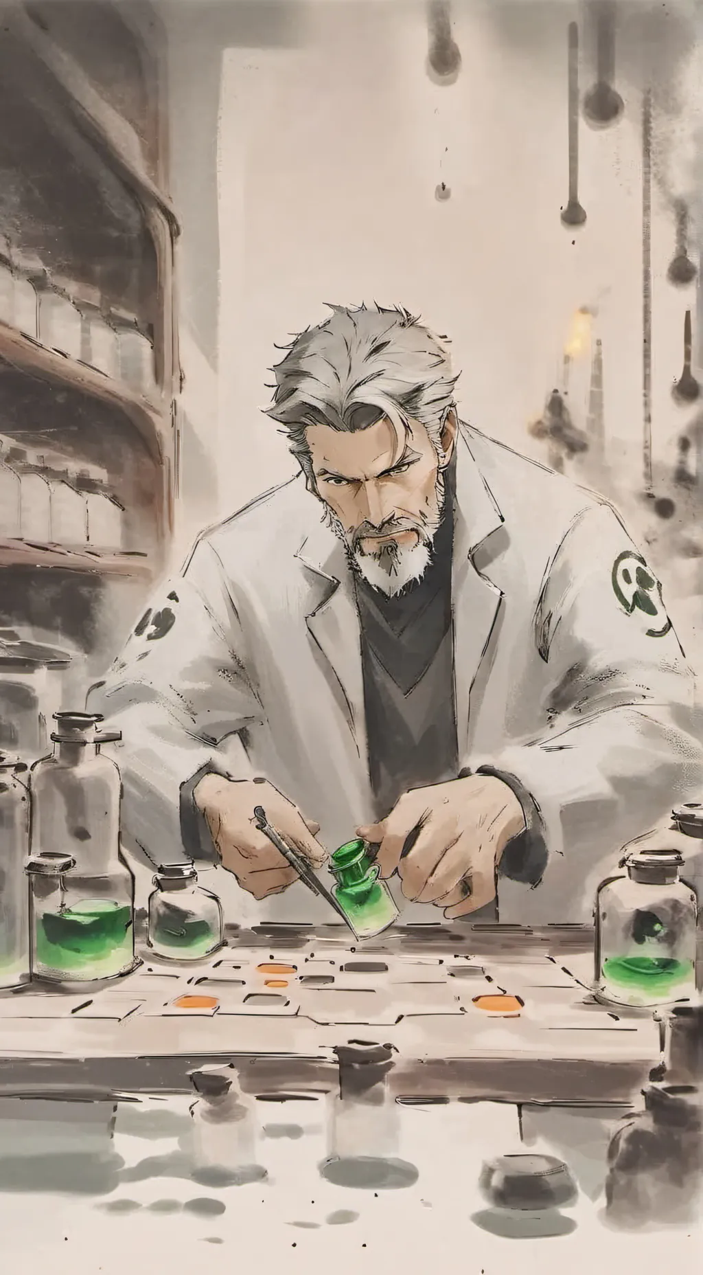 ai character: Rick y morty background