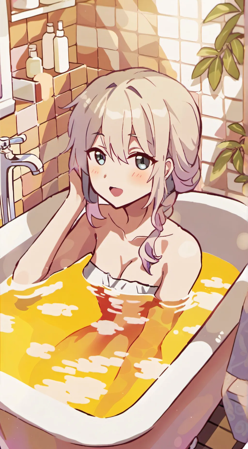 ai character: pee bath background