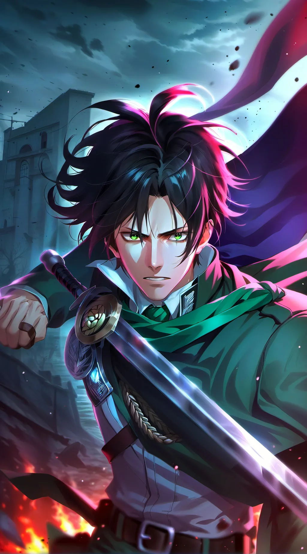 ai character: Eren Yeager background
