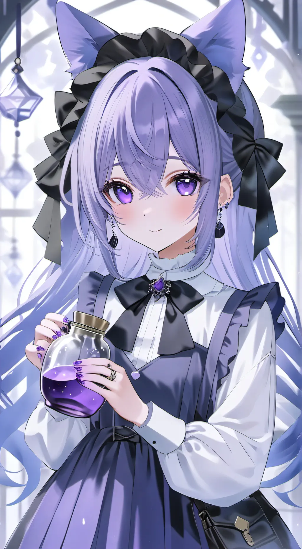 ai character: Неко👀 background