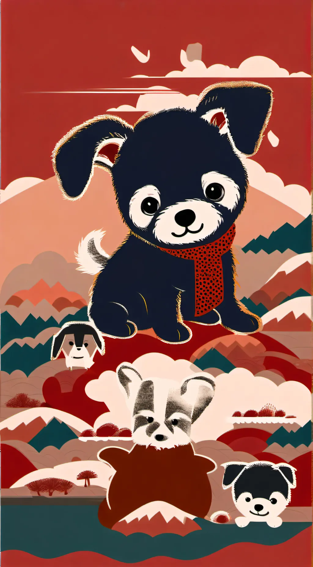 ai character: dog background