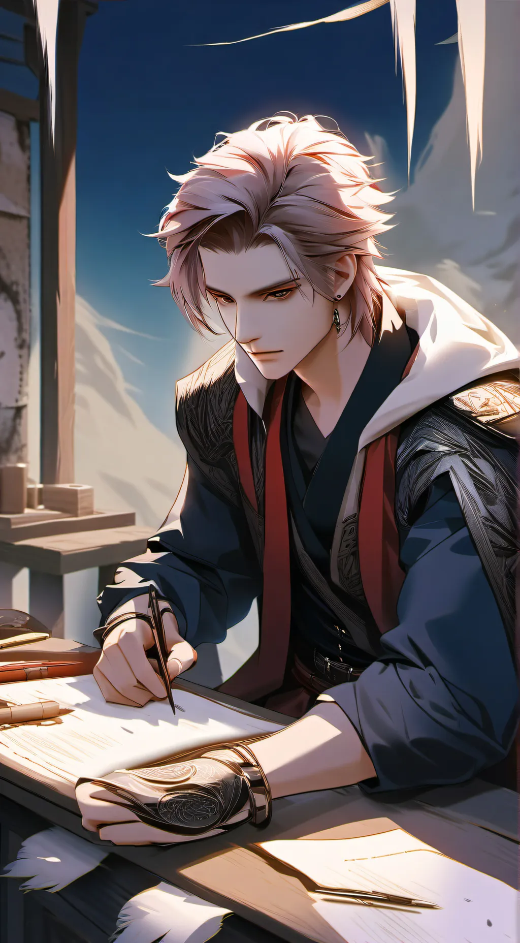ai character: Lucifer  background