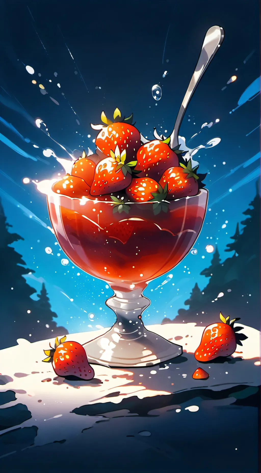 ai character: night snack background