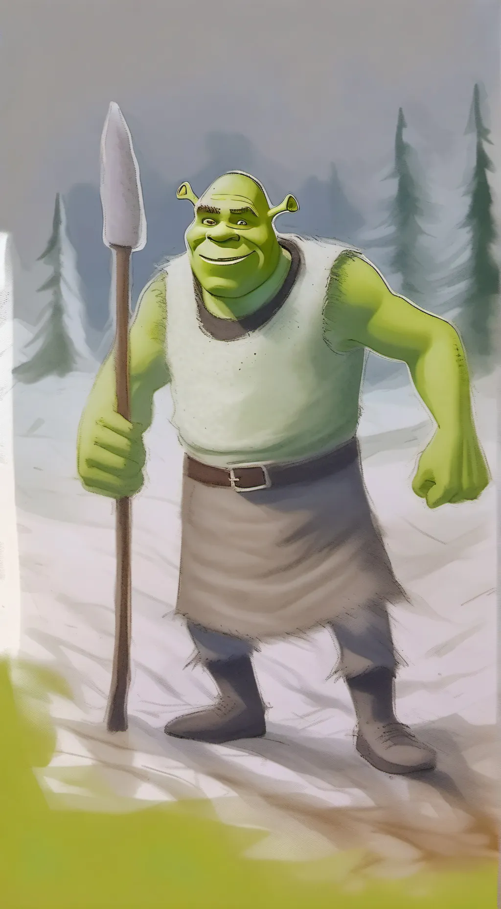 ai character: shrek's party background
