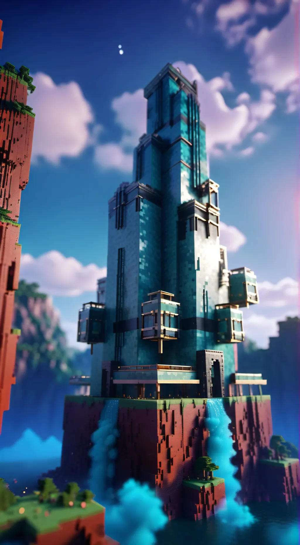 ai character: Minecraft Base background