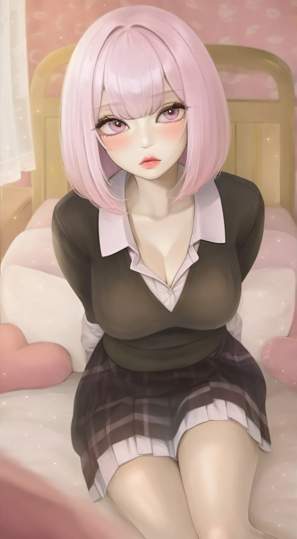 ai character: ♡°•minnie•°♡ background