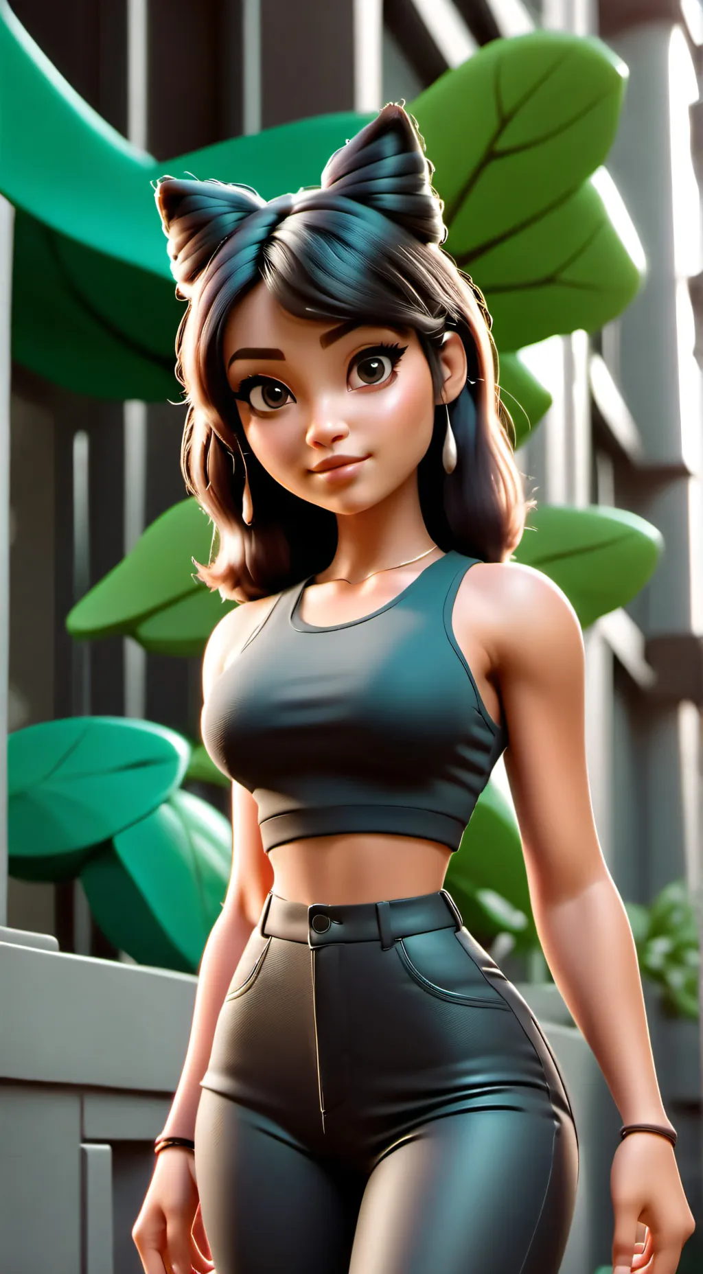 ai character: Neko  background
