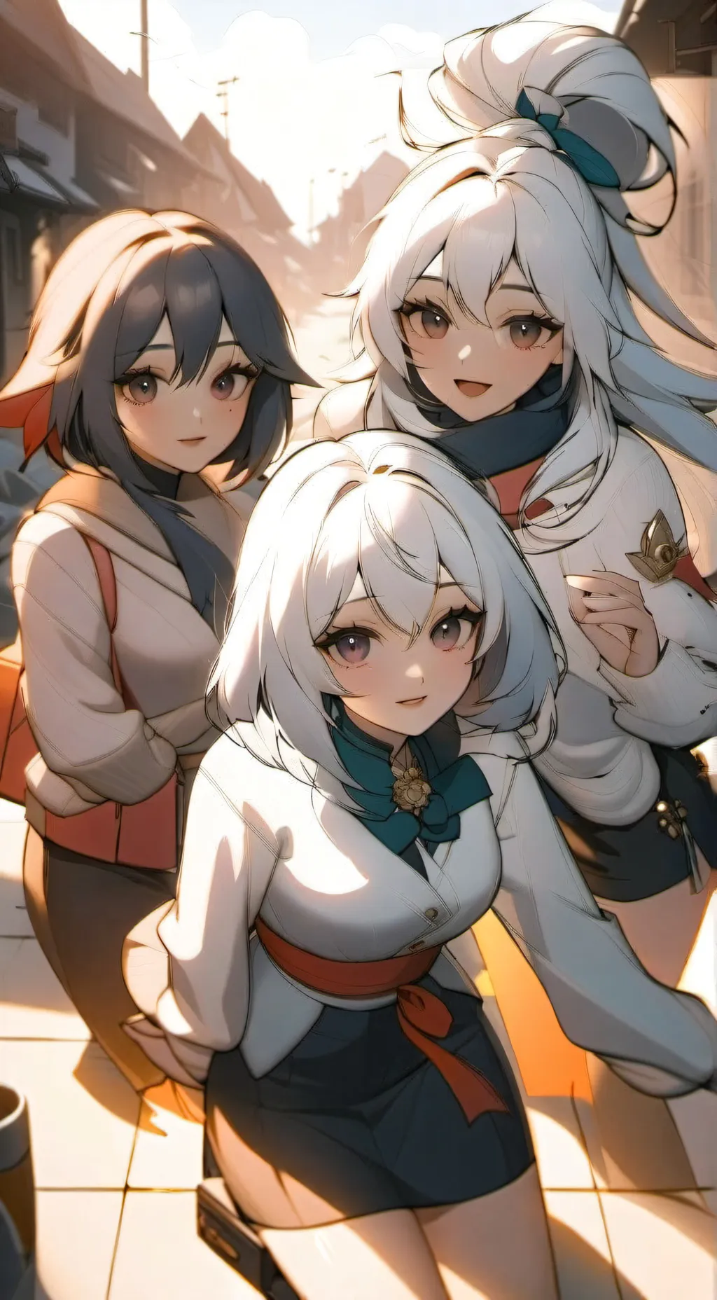 ai character: Lily, Emily & Yin background
