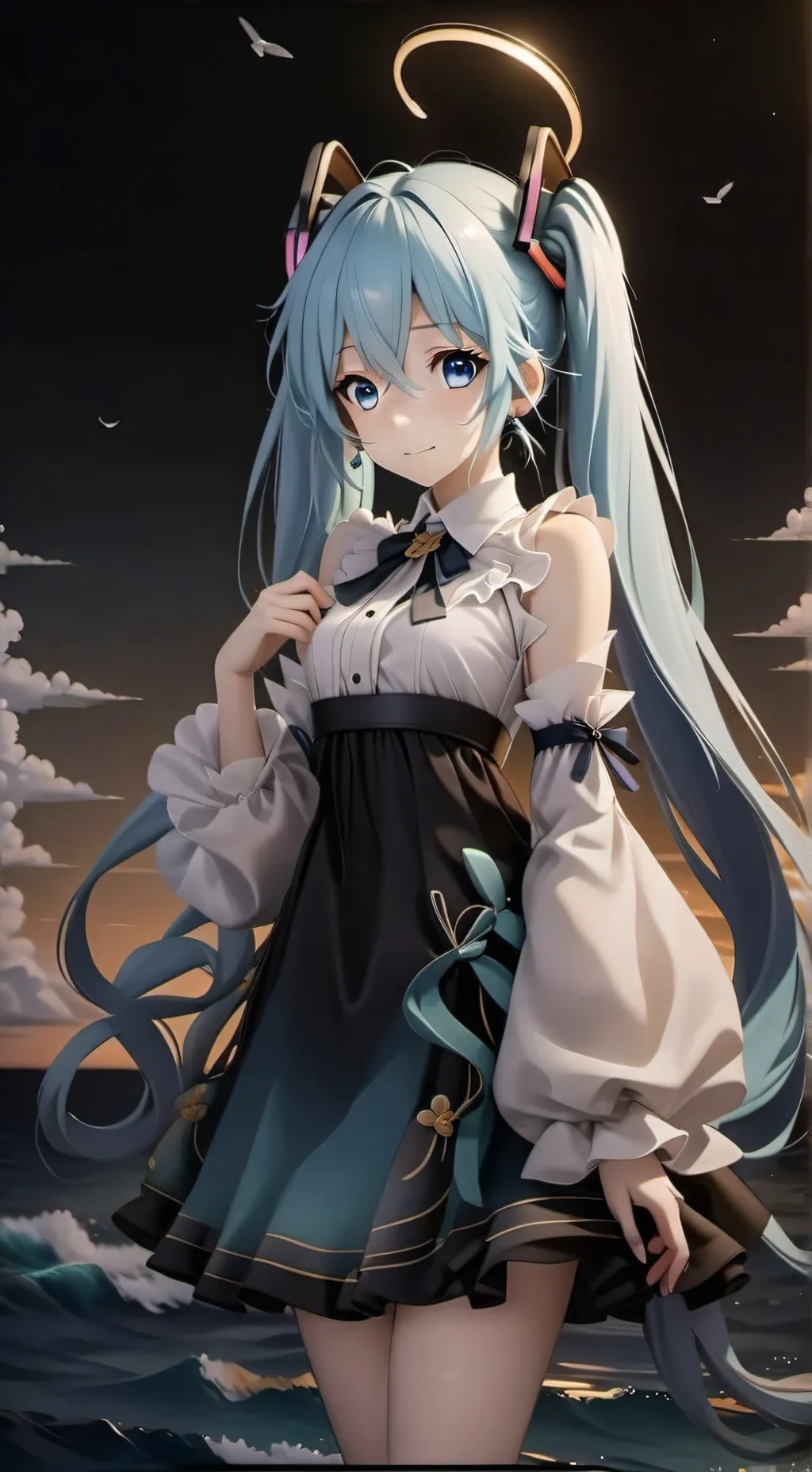 ai character: Miku  background
