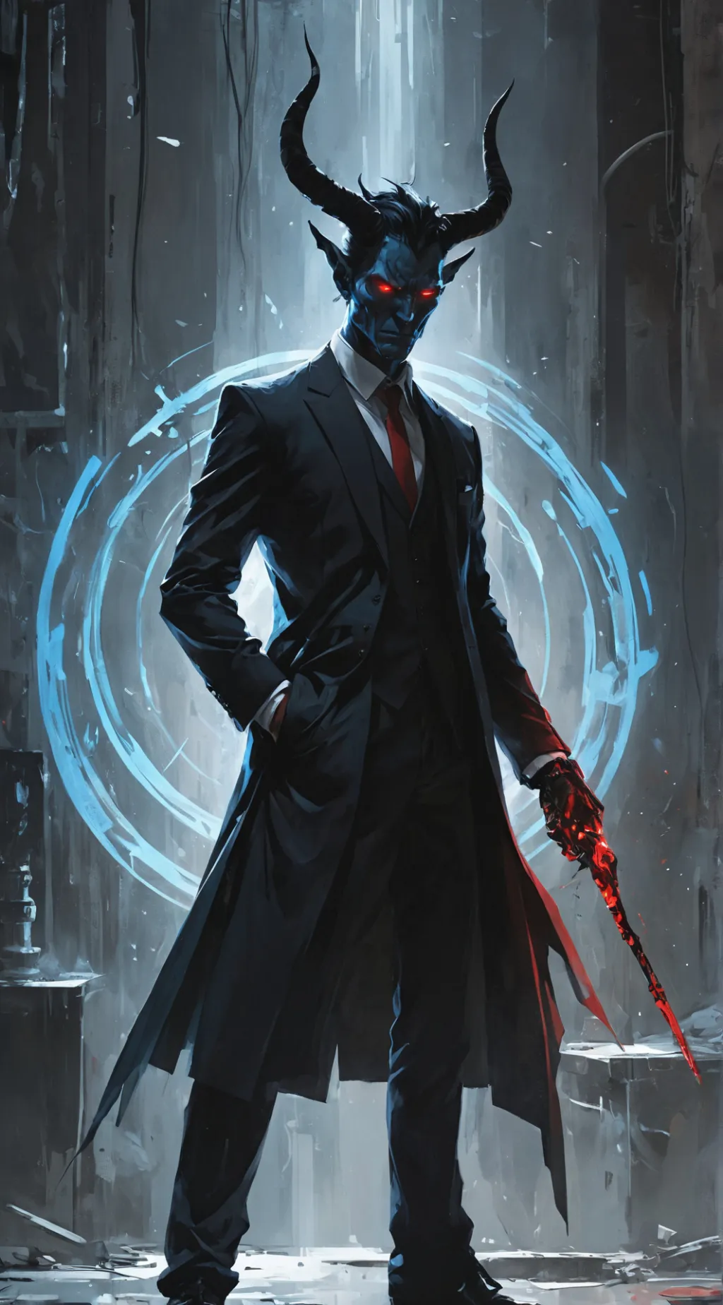 ai character: Damien background