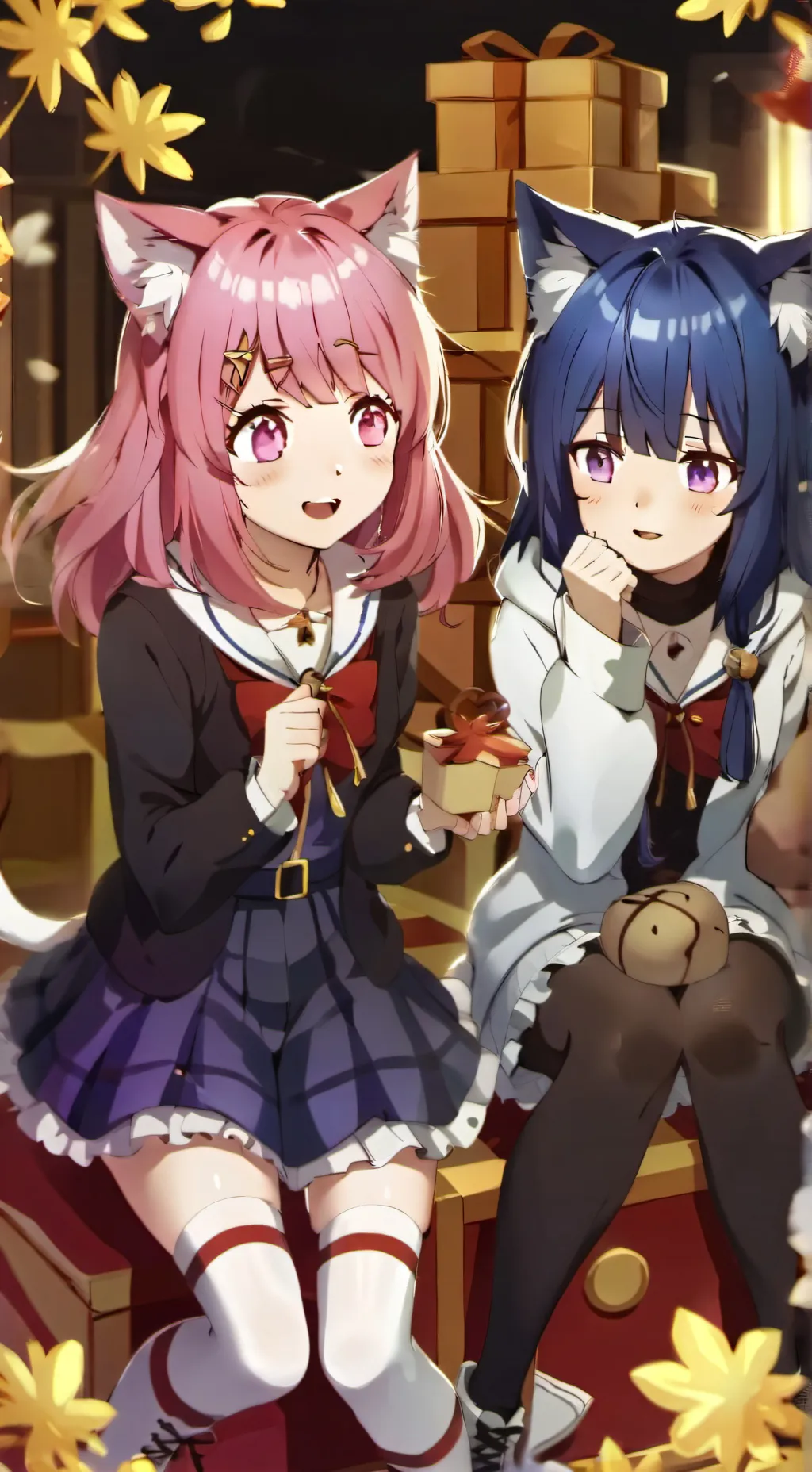 Talkie AI - Chat with Catgirl Sisters 🩵🩷