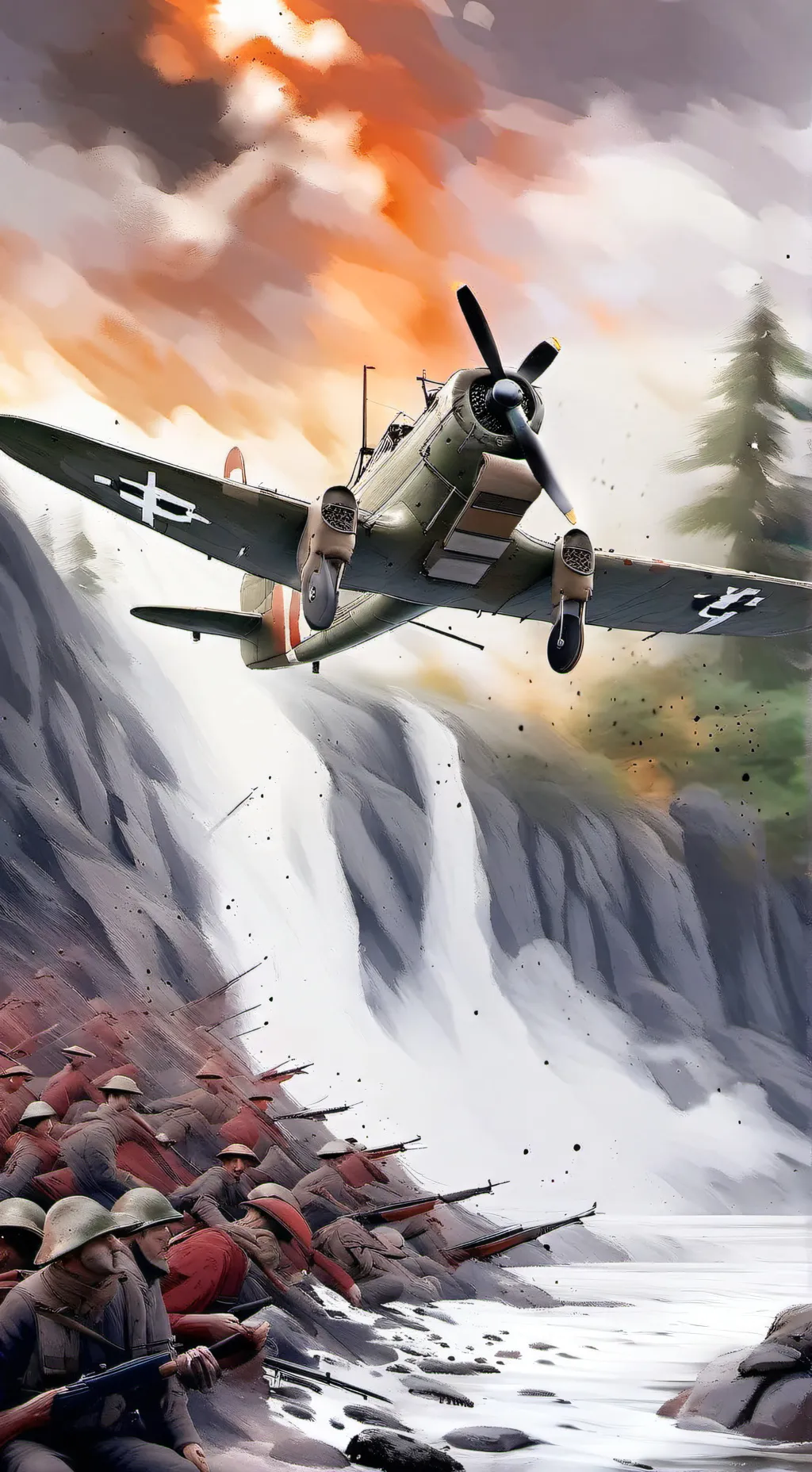 ai character: World war 1 background