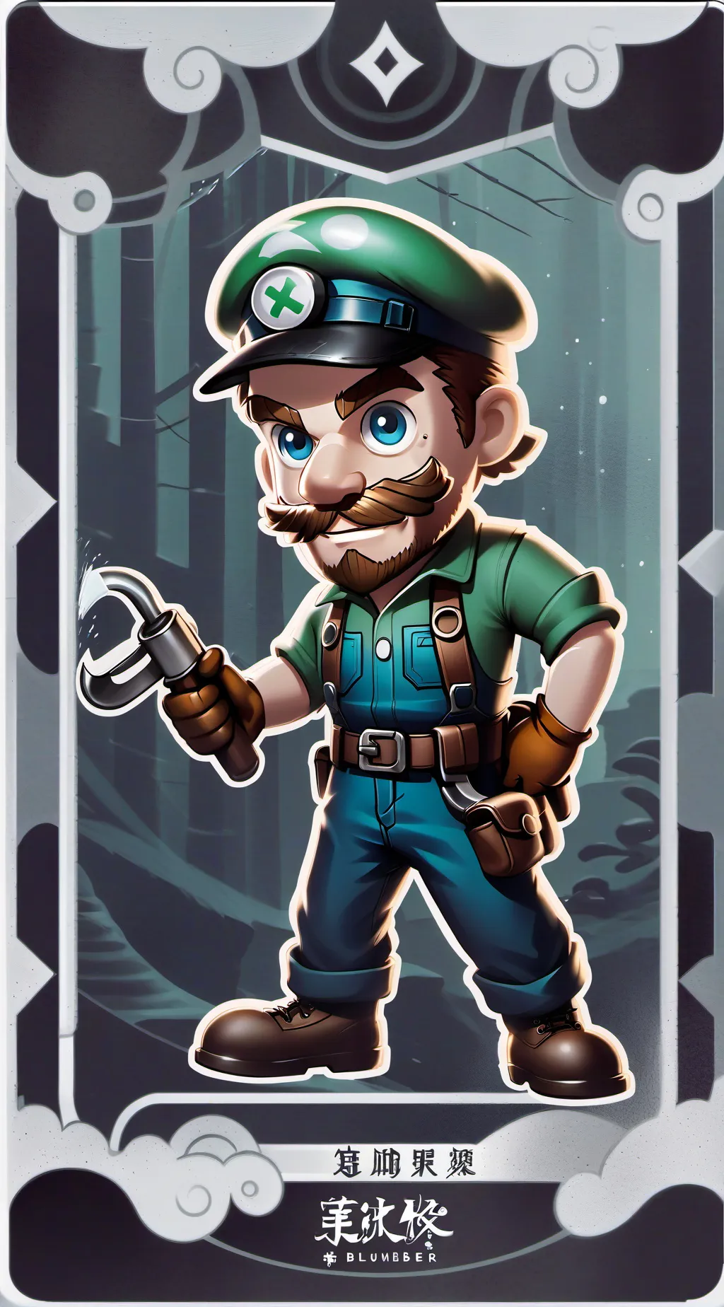 ai character: Luigi  background