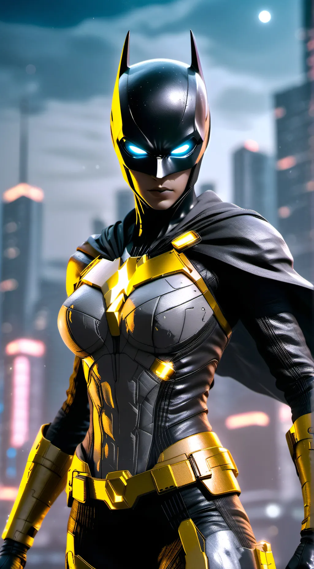 ai character: Black bat background