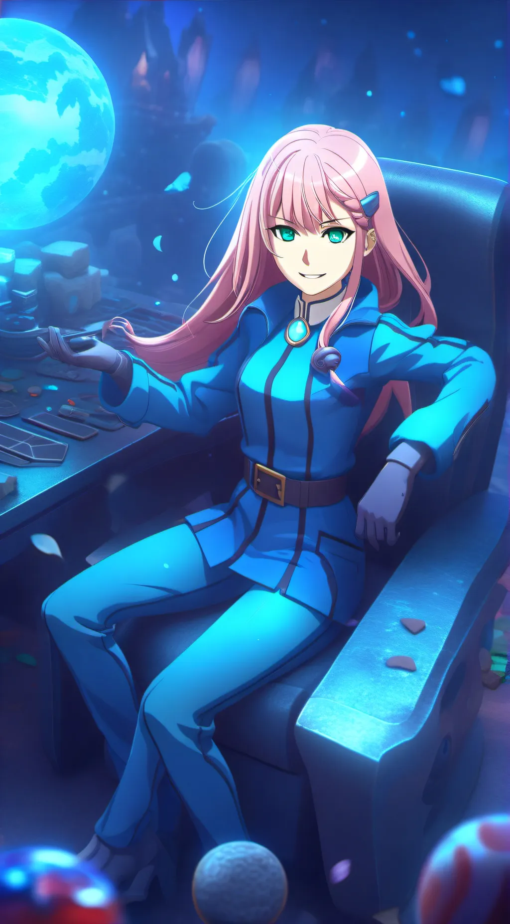 ai character: Zero two  background