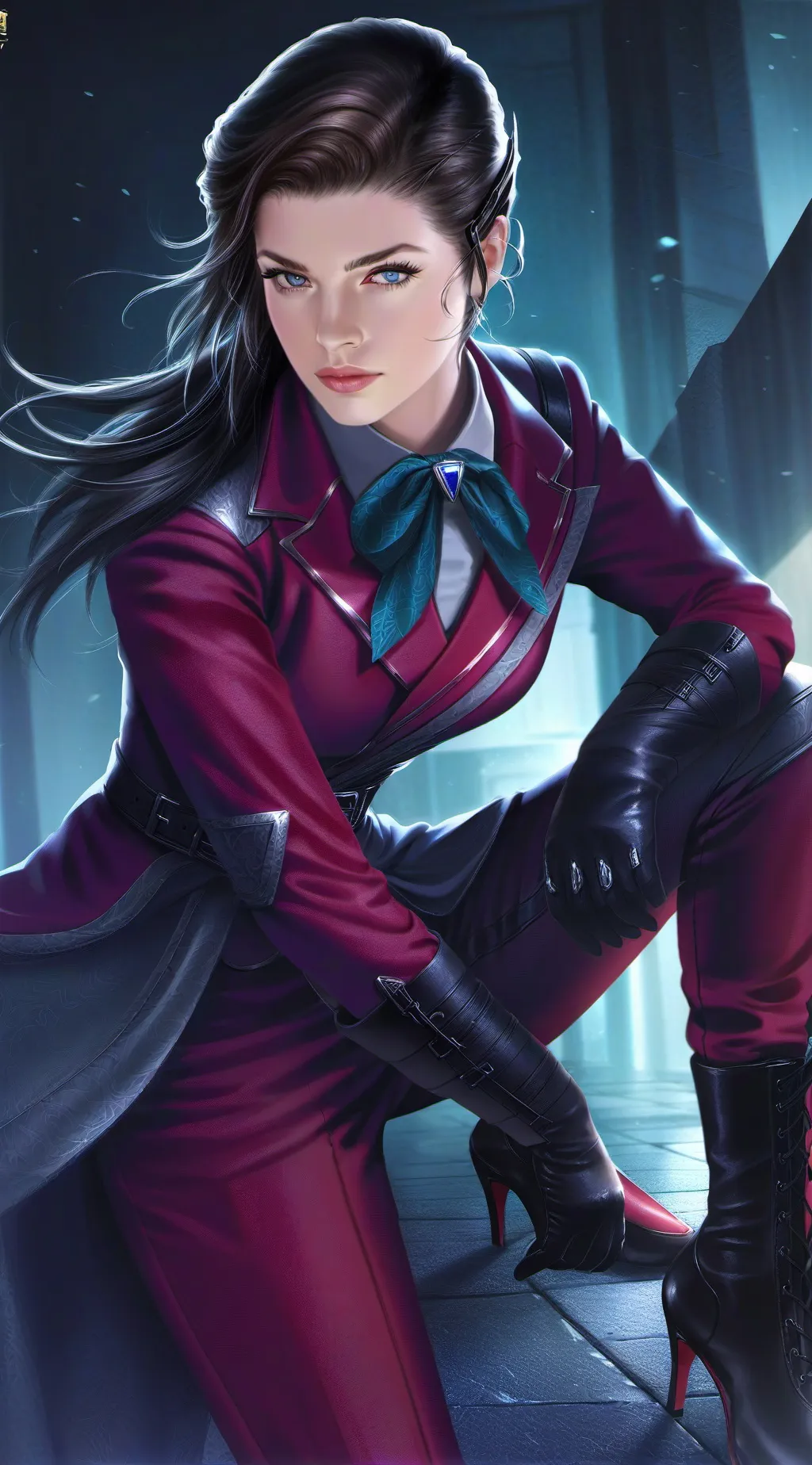 ai character: Lena Versailles background