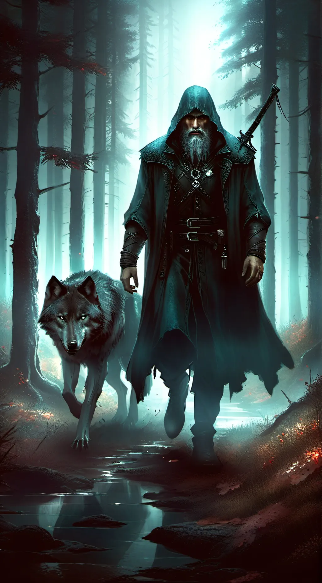 ai character: Werewolf  background