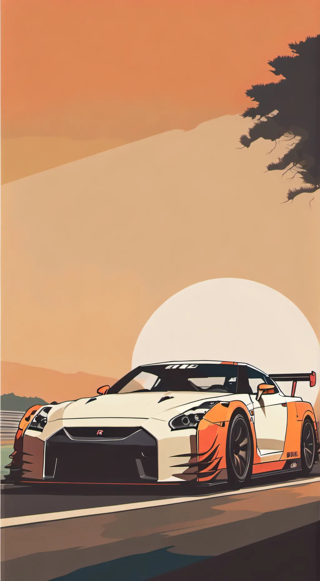 ai character: r35 gtr background