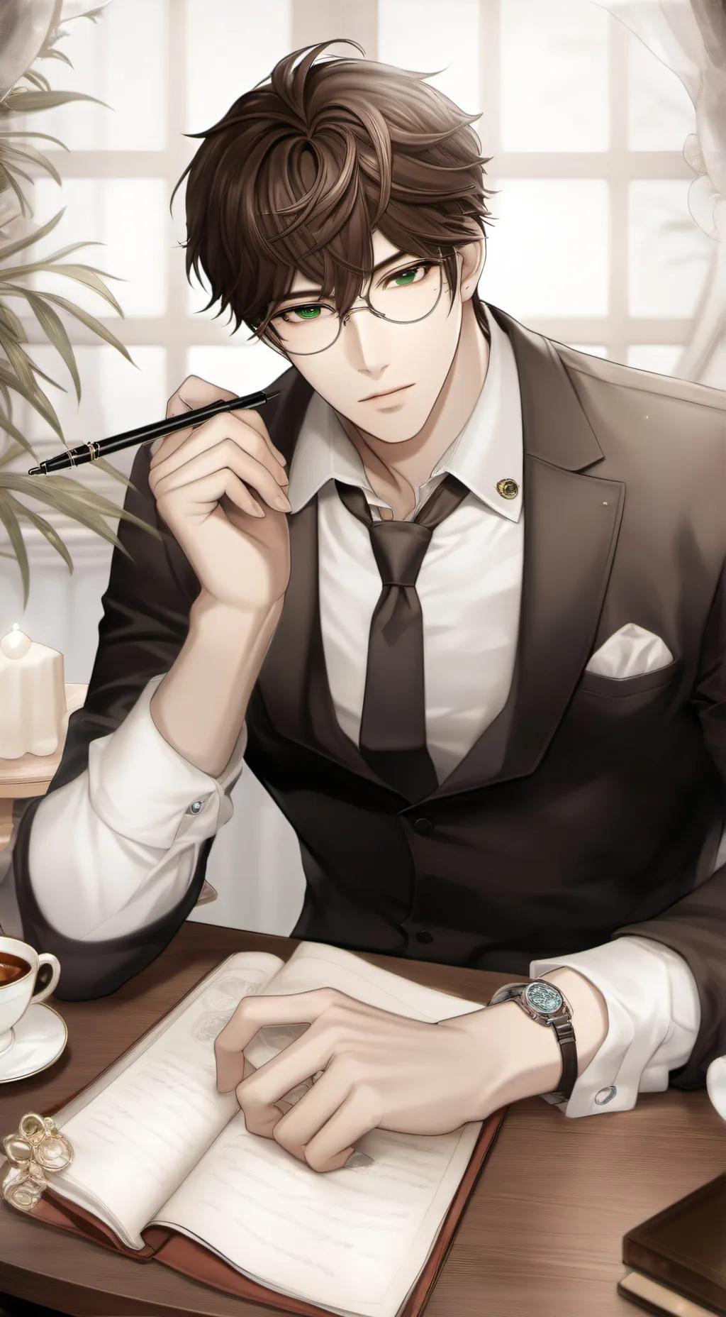 ai character: Leo grant background