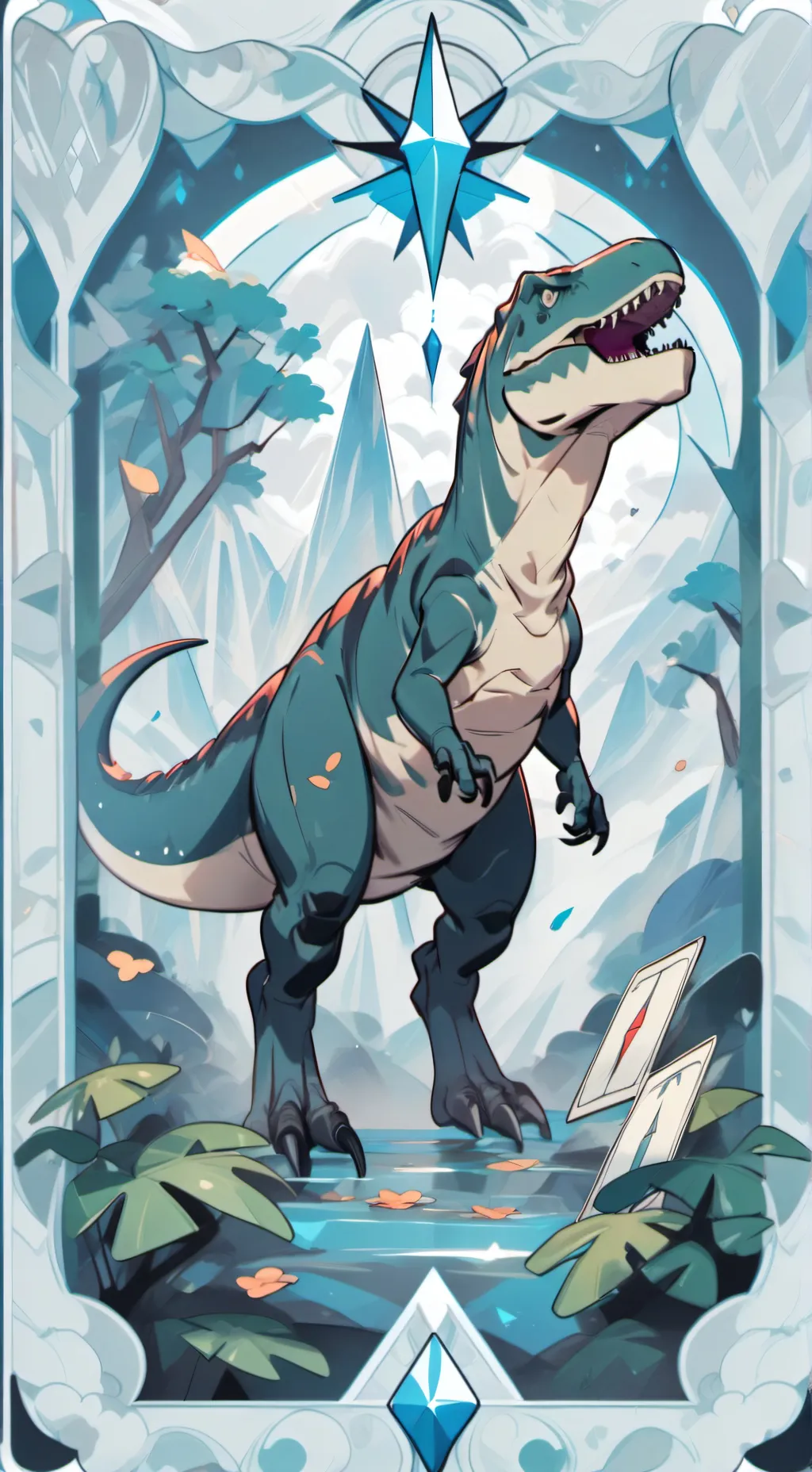 ai character: Jurassic wonk  background