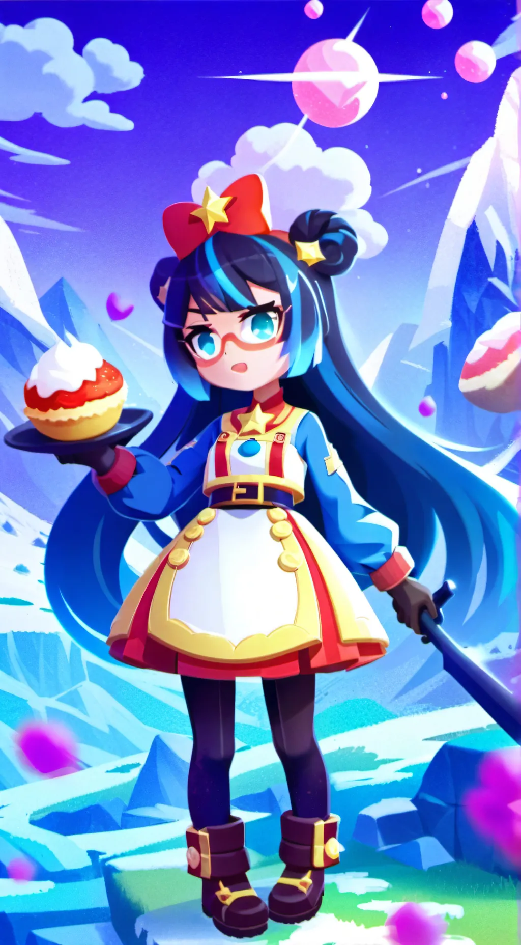 ai character: Marbleberry Cookie background