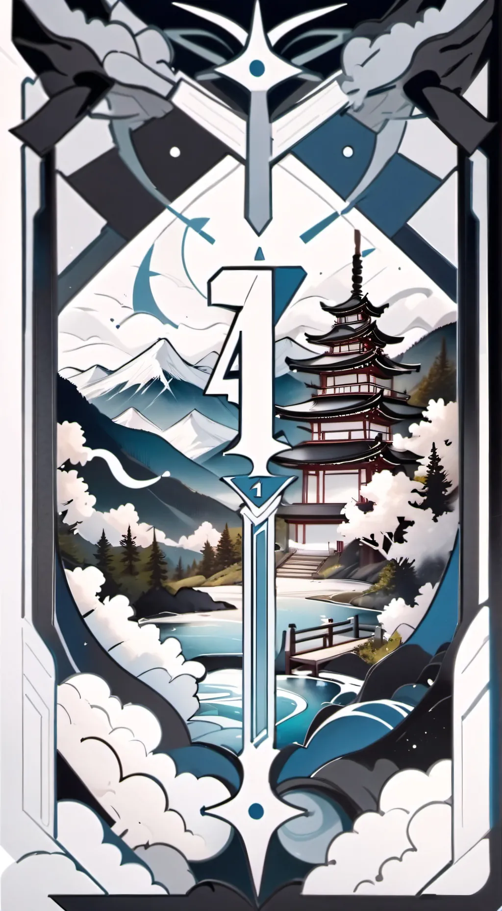 ai character: Four Bfb background