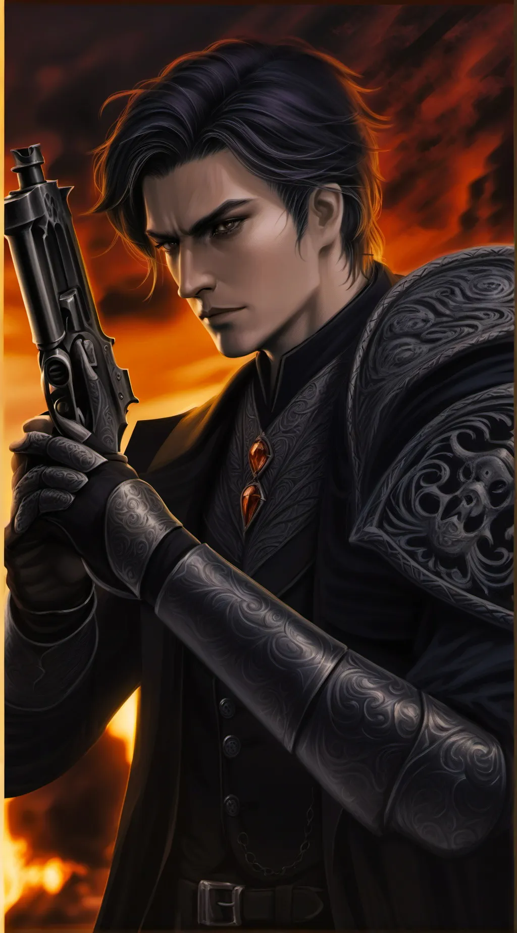 ai character: Gun background