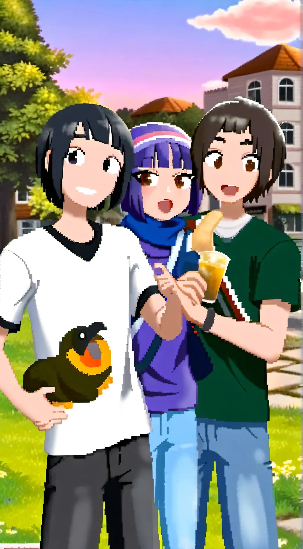 ai character: me & my friends!<3 background