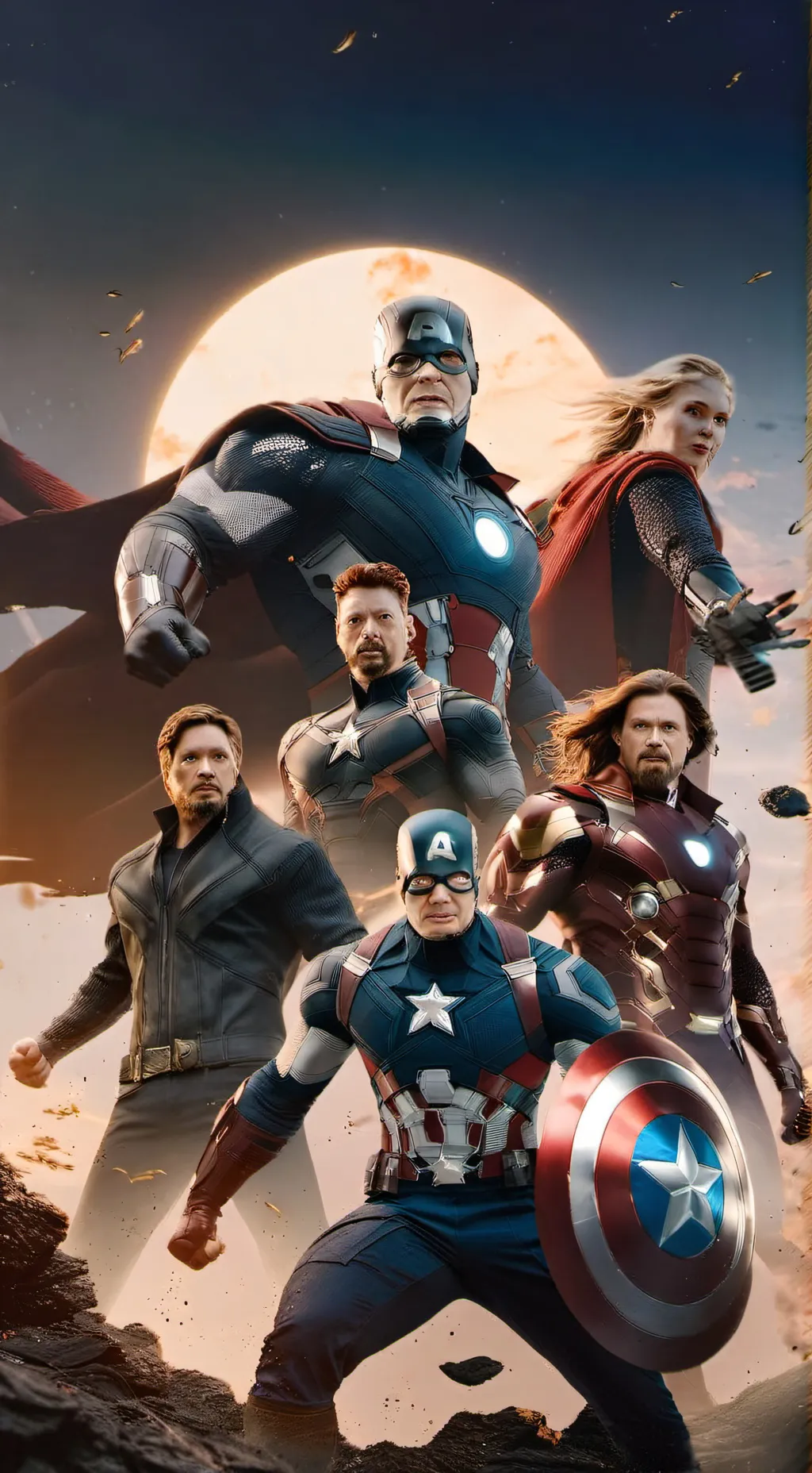 ai character: avengers kid background