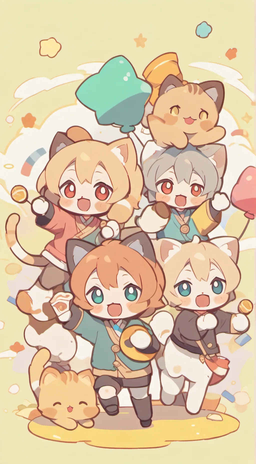 ai character: Cat club background