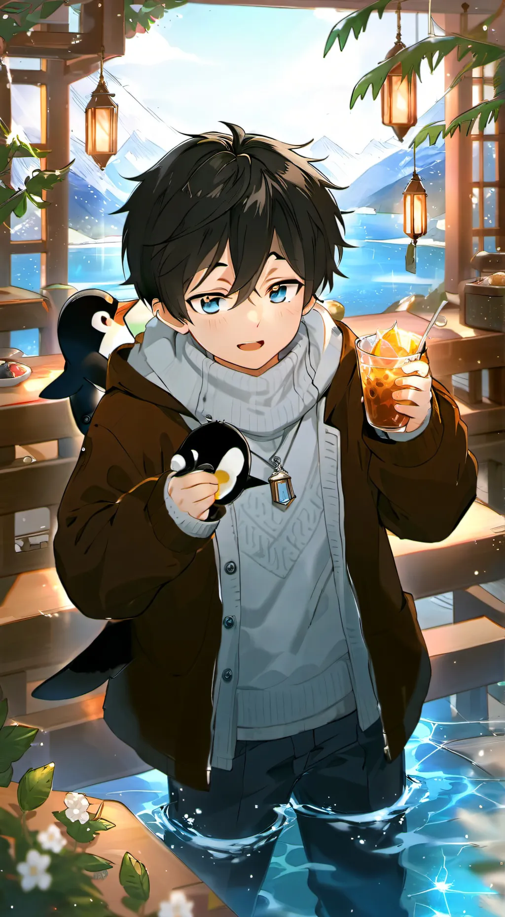 ai character: Penguin Spirit滑滑 background