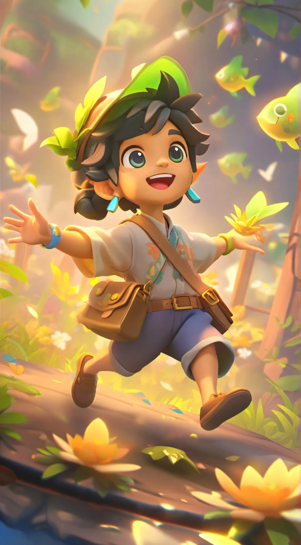 ai character: Aaron (ur AI kid)  background