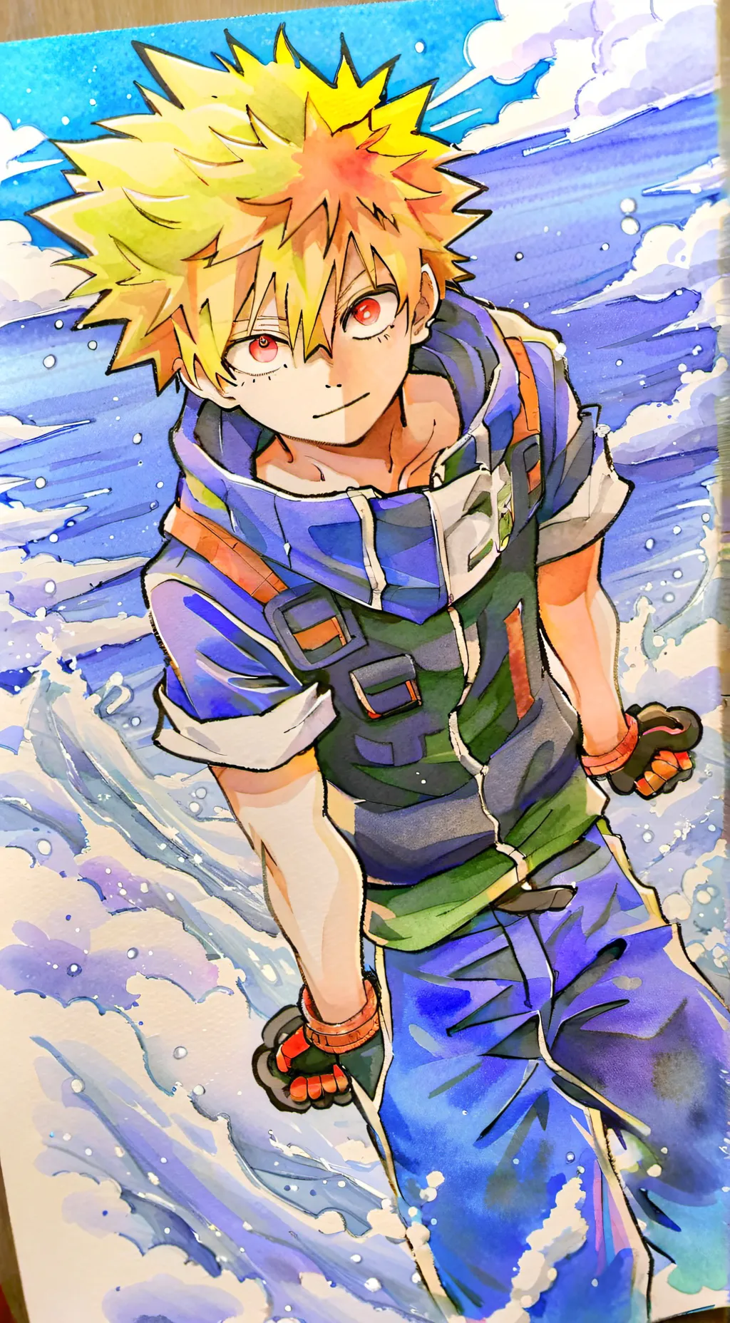 ai character: Katsuki Bakugo background
