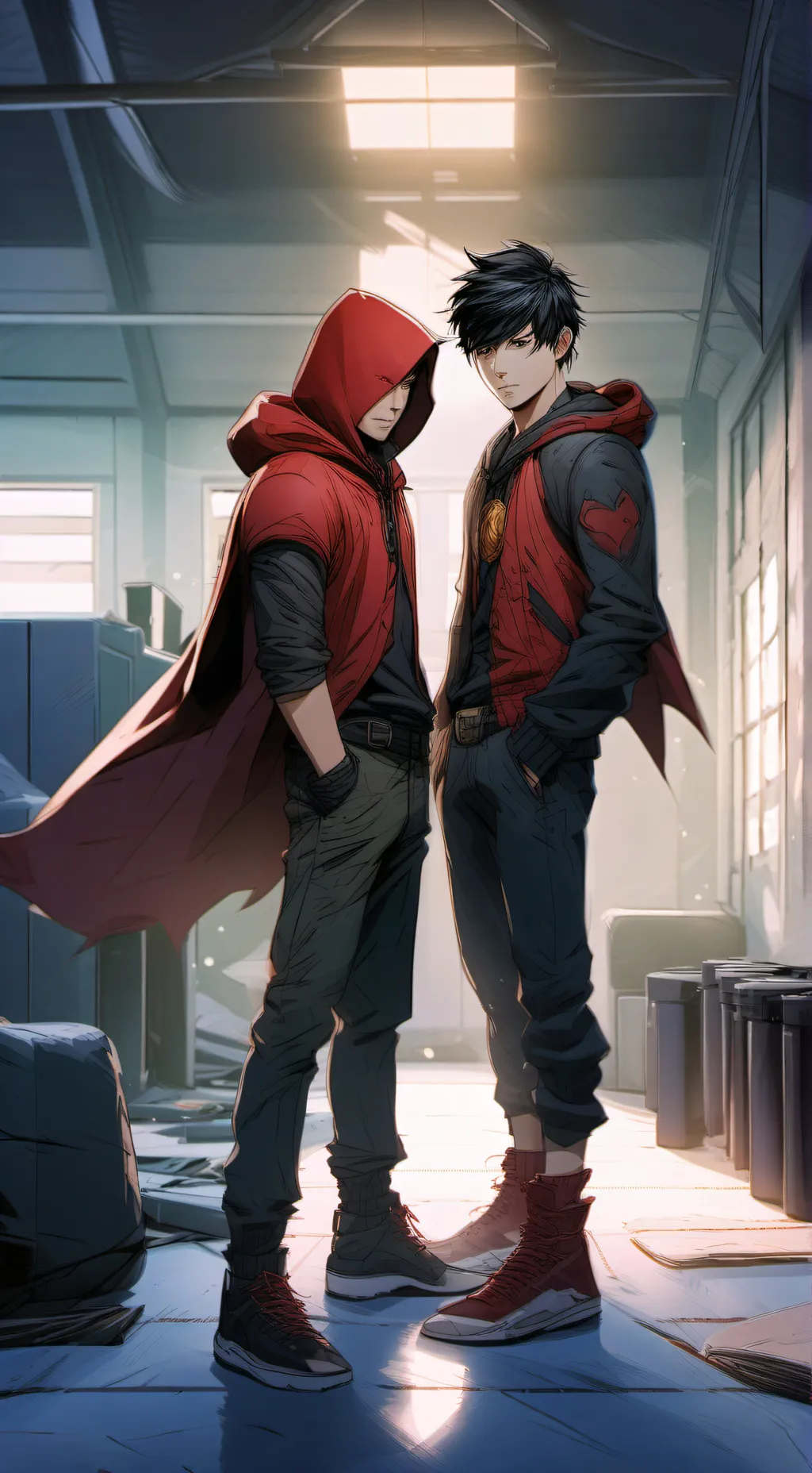 ai character: red hood x robin background