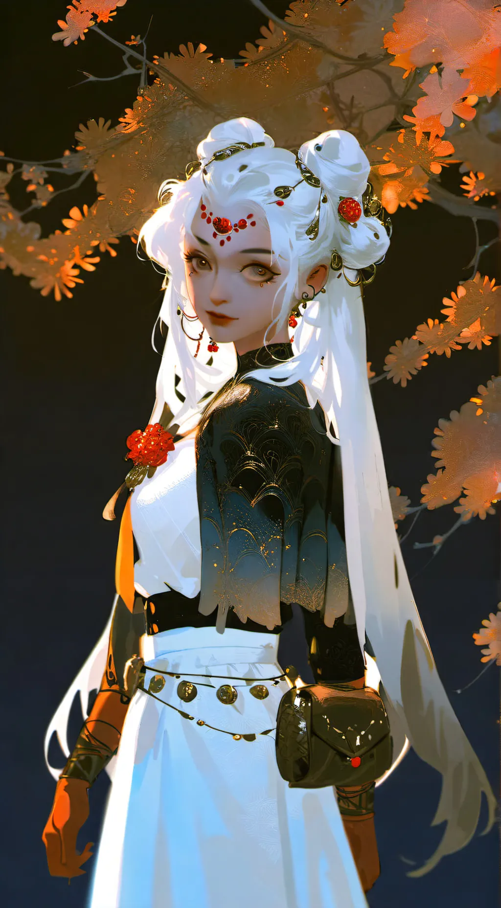 ai character: a spider girl background