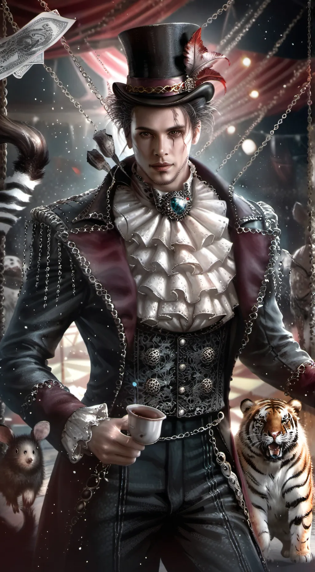ai character: Dekusquad circus background