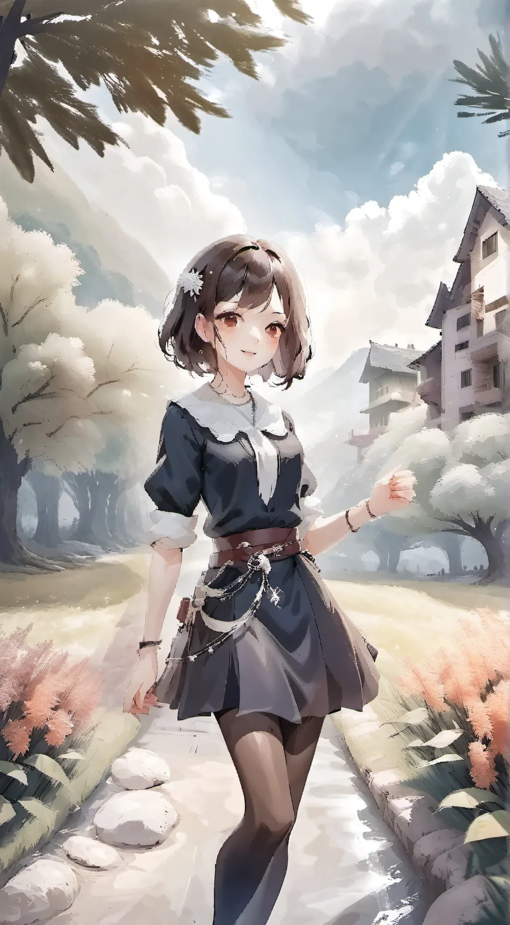 ai character: a spider girl background