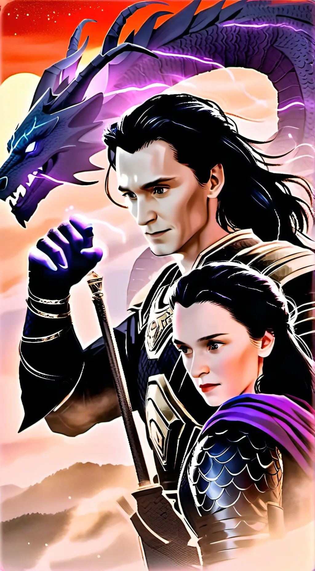ai character: Avengers,&, Loki background