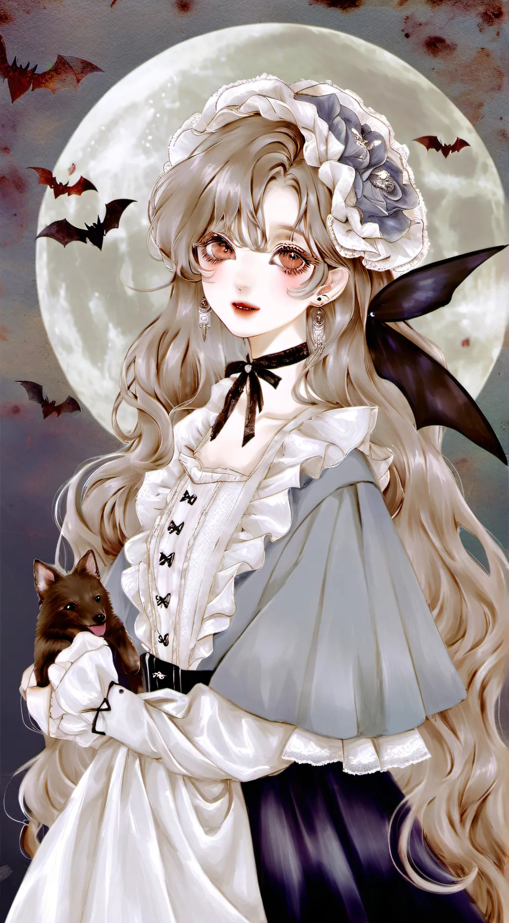 ai character: Gretchen Lewiston  background