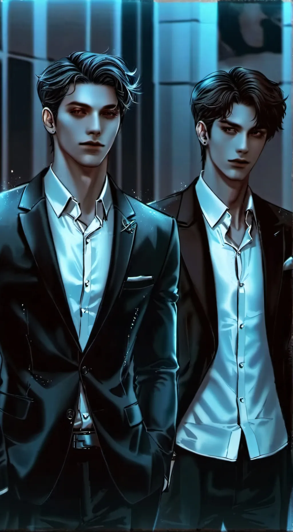 ai character: Ethan & Evan  background