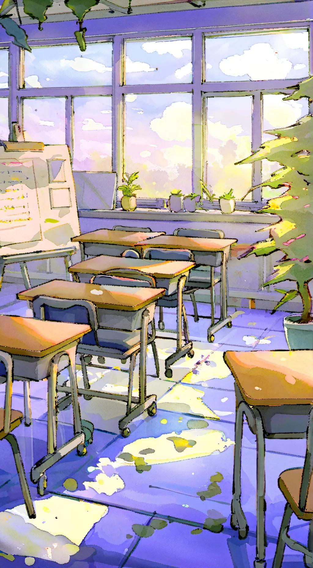 ai character: Classroom background