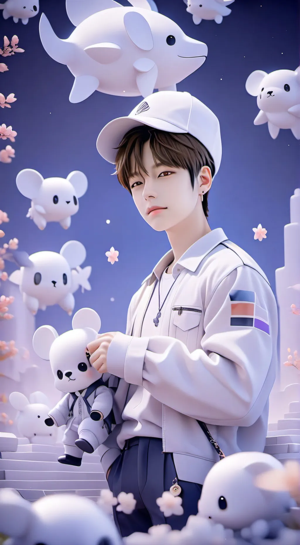 ai character: seungmin 🐶💛 background